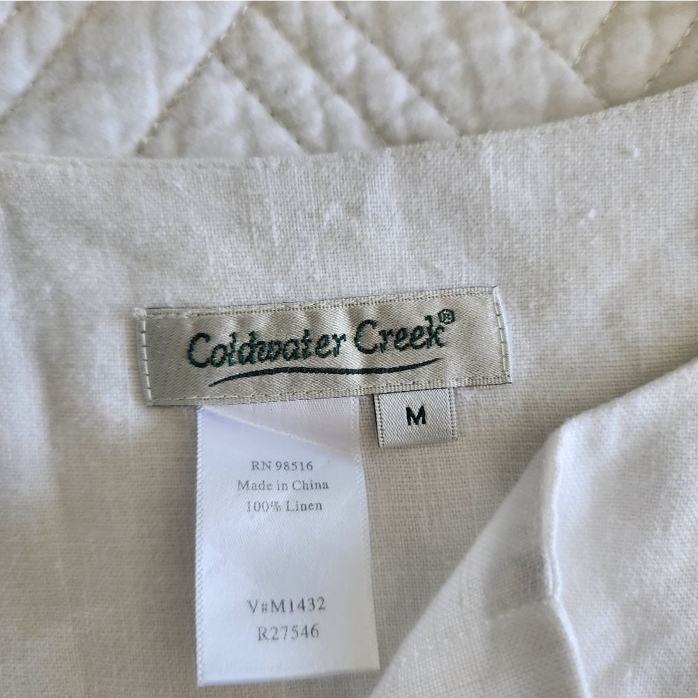 Coldwater creek linen boxi tunic blouse - Picture 13 of 15